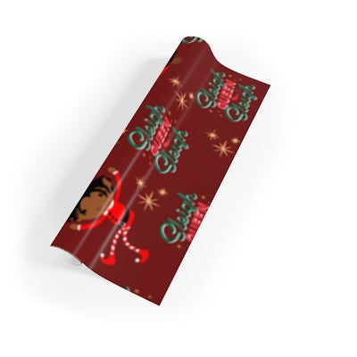 Black Girl Wrapping Paper – DIY Christmas Wrap | Merry Christmas Digital Download | Instant Download Holiday Gift Wrap Featuring Black Santa