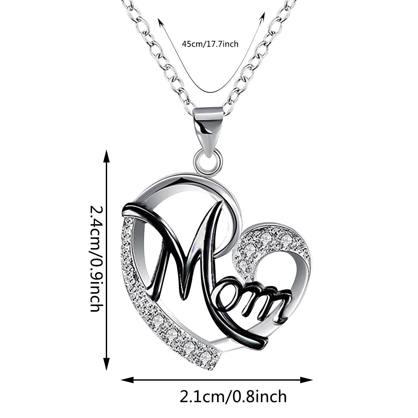 Mom's heart Pendant Necklace