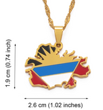 Load image into Gallery viewer, Antigua Flag Pendant Necklace
