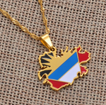 Load image into Gallery viewer, Antigua Flag Pendant Necklace
